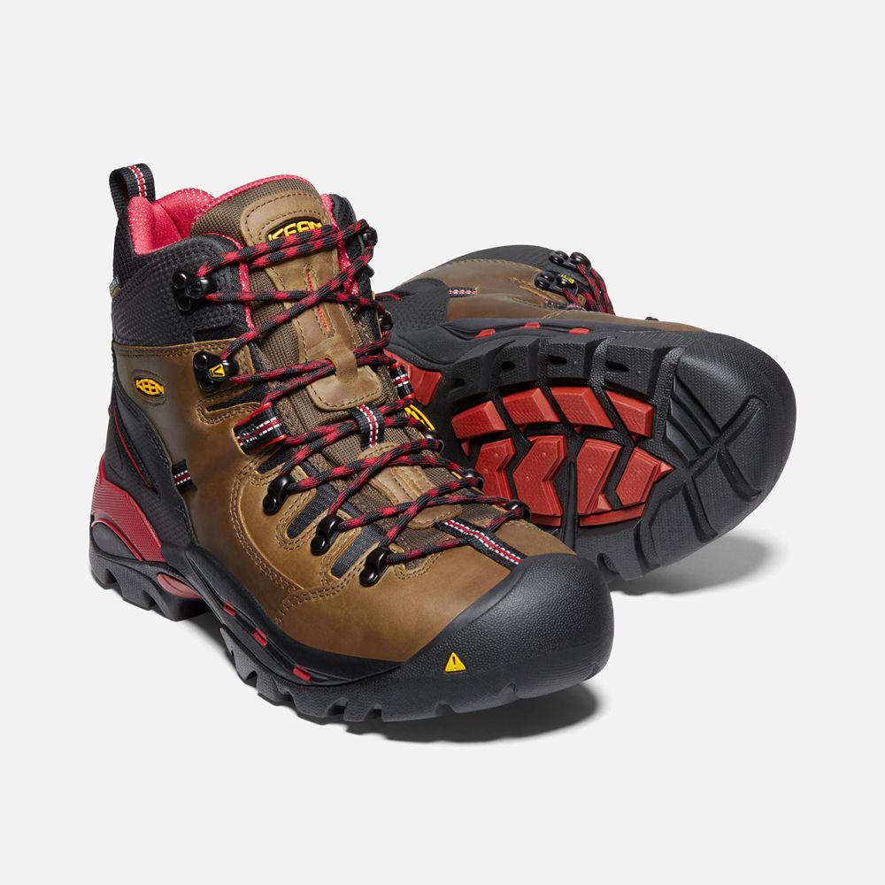 Botte de Travail Keen Homme Marron/Noir | Pittsburgh 6\" (Steel Toe) | MFUYD-7198